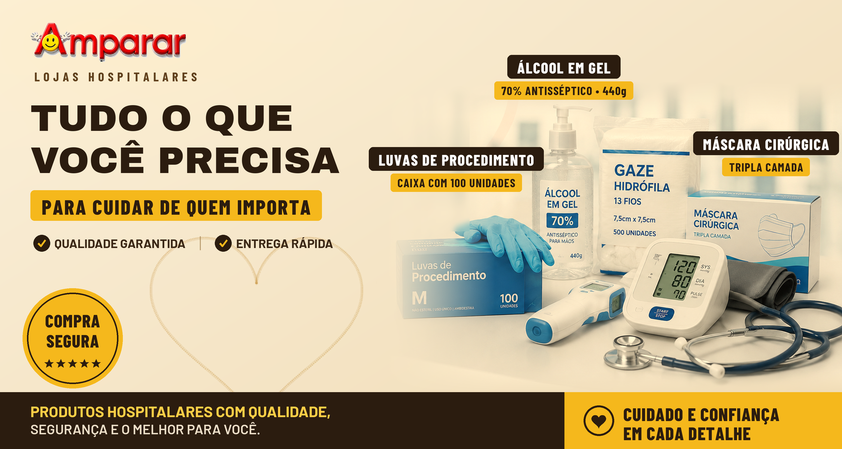 Amparar Lojas Hospitalares — tudo o que você precisa para cuidar de quem importa: produtos hospitalares com qualidade, entrega rápida e compra segura